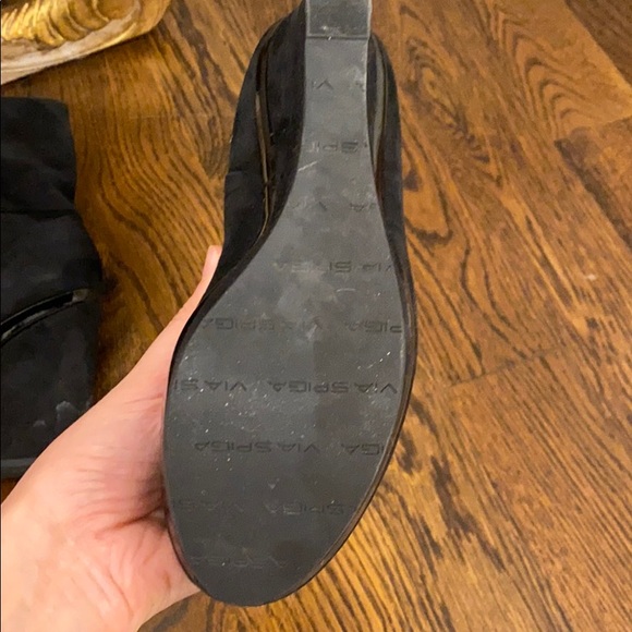 Via Spiga Black suede wedge booties - Picture 3 of 3